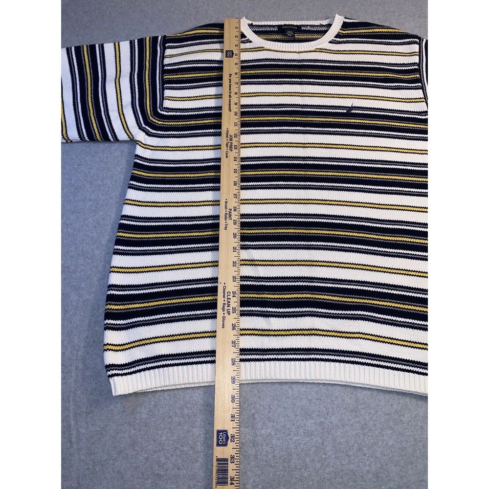 Nautica Sweater Mens XXL Striped Embroidered Sailing - Picture 6 of 7